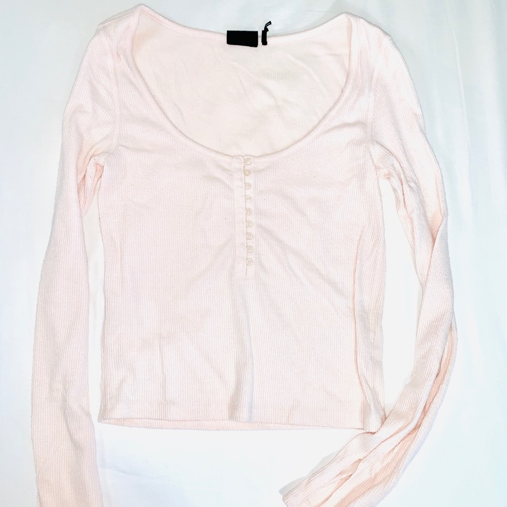 Urban Outfitters Pink Soft Longsleeve w/ opening